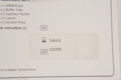 BT-101-025 ~ Micronics ABORhCard Rapid Blood Typing Kit ~ Pack of 25 (x)